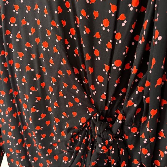 Boden Tulip Charm Tie Side Mini Dress 8 NWT NEW Red Floral Puff Sleeve - Picture 6 of 14